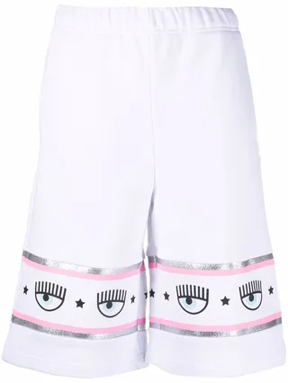 Logomania knee-length shorts