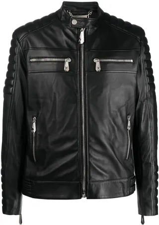 Long Sleeve Leather Jacket