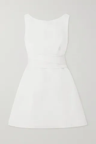 Brandon Maxwell - Silk-faille Mini Dress - Ivory
