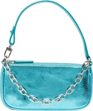 Mini Rachel metallic leather bag