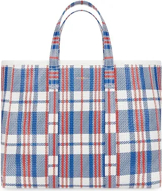 Barbes Medium East-west Shopper Bag Check Printed
