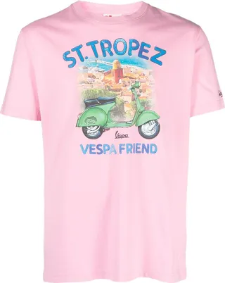 motif-print short-sleeve T-shirt
