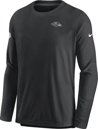 Nike Men's Dri-FIT Lockup (NFL Baltimore Ravens) Long-Sleeve Top in Black