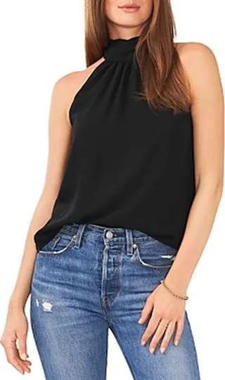 1.state Sleeveless Back Tie Halter Top