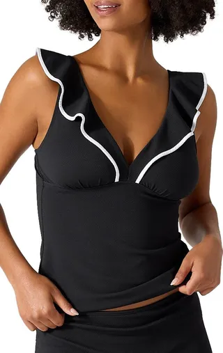 Island Cays Cabana Ruffle Tankini Top