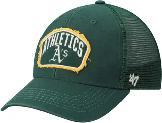 Men's '47 Brand Green Oakland Athletics Cledus Mvp Trucker Snapback Hat