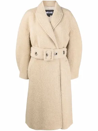 Belted-Waist Oversized Coat