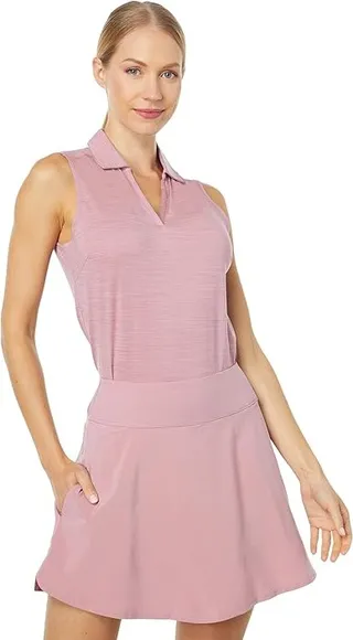 PUMA Golf Cloudspun Coast Sleeveless Polo (Pale Grape Heather) Women's Clothing