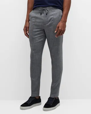 Men's Pintuck Drawstring Trousers