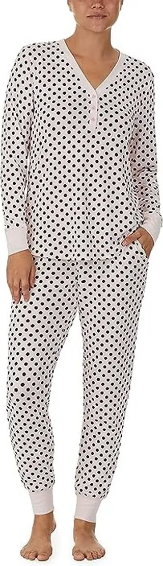 Kate Spade New York Sweater Knit Joggers PJ Set (Pastry Dot) Women's Pajama Sets