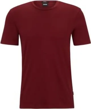Slim-fit short-sleeved T-shirt in mercerized cotton