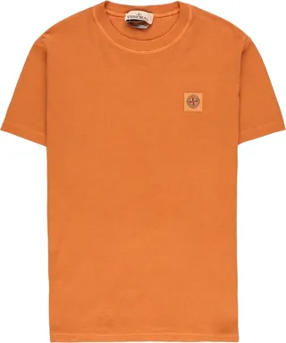 Fissato-effect logo patch T-shirt