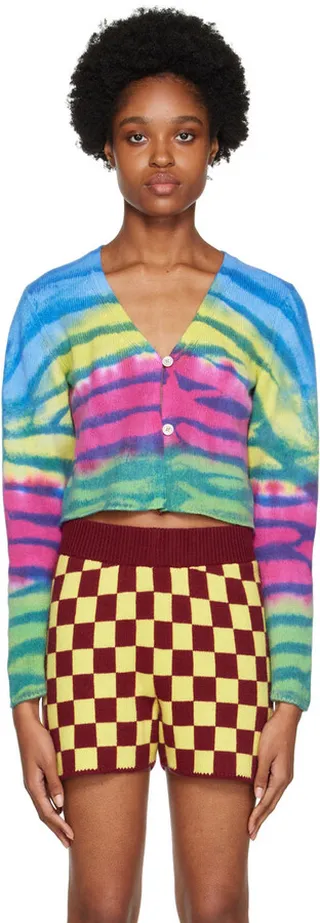 The Elder Statesman Multicolor Frank Cardigan