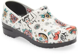 Rockabilly Print Clog