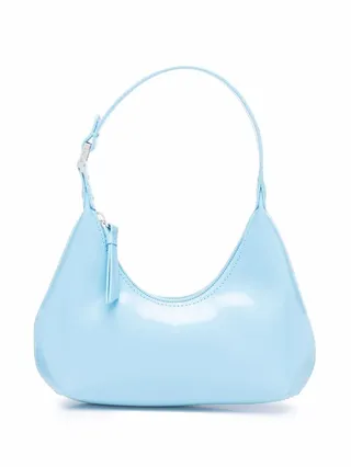 Baby Amber semi-patent leather shoulder bag