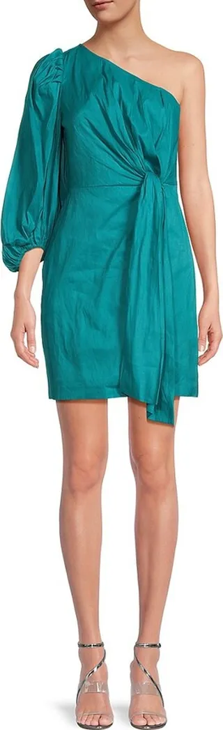 One Shoulder Mini Sheath Dress