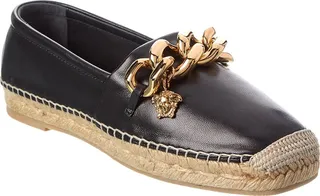 Versace Chain Leather Espadrille