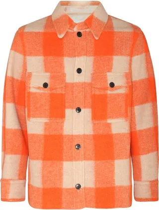 Isabel Marant Kervon Plaid Overcoat