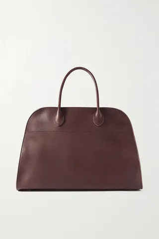 The Row - Margaux 15 Buckled Leather Tote - Burgundy