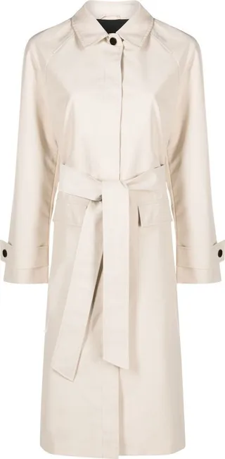 Single-Breasted Belted-Waist Coat