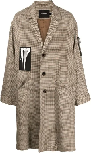 Logo-Patch Trench Coat