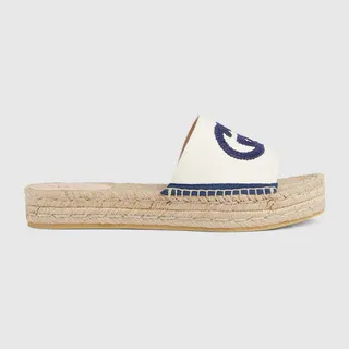Women's espadrille slide with Interlocking G