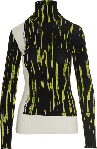 Logo Print Polo Neck