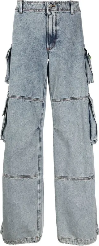 Wide-Leg Cargo-Jeans