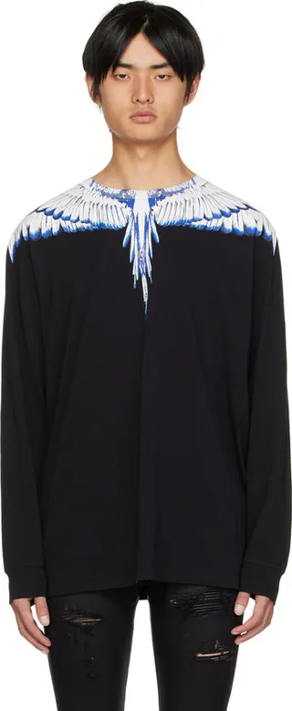 Marcelo Burlon County of Milan Black Icon Wings T-Shirt
