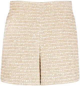 High-Waist Tweed Shorts