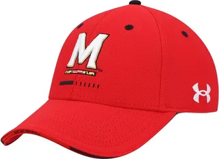Men's Under Armour Red Maryland Terrapins Blitzing Accent Performance Flex Hat