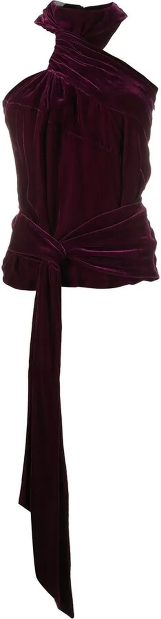 Velvet Halterneck Top