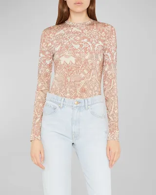Eve Printed Crewneck Top