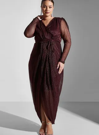 Front Slit Fit & Flare Dress