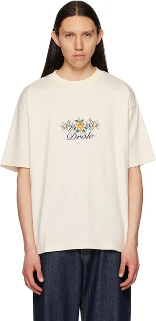 Drôle De Monsieur Off-White 'Le T-Shirt Drôle Fleuri' T-Shirt