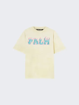 Logo Flames Vintage T-Shirt White