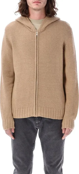 Curved Logo Zipped Sweater