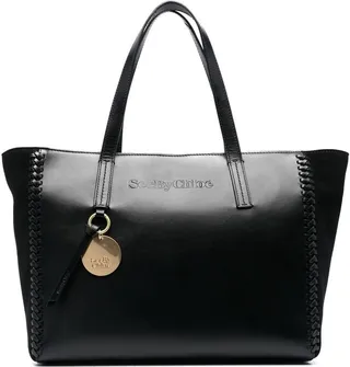 Embossed-Logo Tote Bag