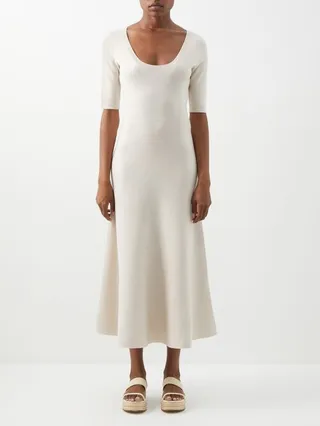 Myles Scoop-neck Wool-blend Midi Dress