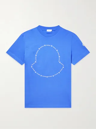 Logo-Appliquéd Printed Cotton-Jersey T-Shirt