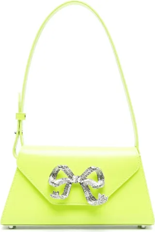 Crystal-Embellished Bow-Detail Shoulder Bag