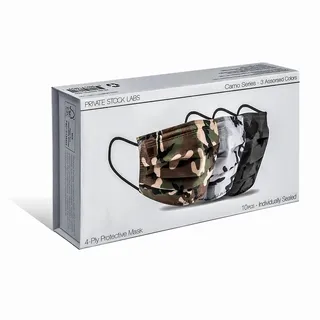 Men's 4-Ply Assorted Camo Disposable Face Masks