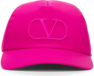 Valentino Garavani Valentino V Logo Signature Baseball Hat in Fuchsia