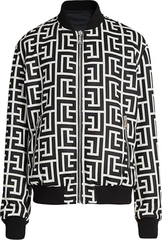 Wool Monogram Reversible Bomber Jacket