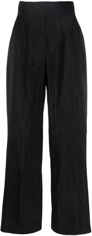 High-Waist Straight-Leg Trousers