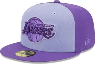 Men's New Era Purple Los Angeles Lakers Tri-Tone 59FIFTY Fitted Hat