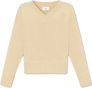 AMI V-Neck Knitted Jumper