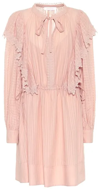 Cotton-voile minidress