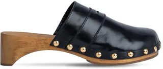 50mm Hans gloss leather clogs