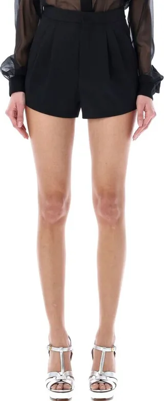Saint Laurent Pleated Tuxedo Shorts